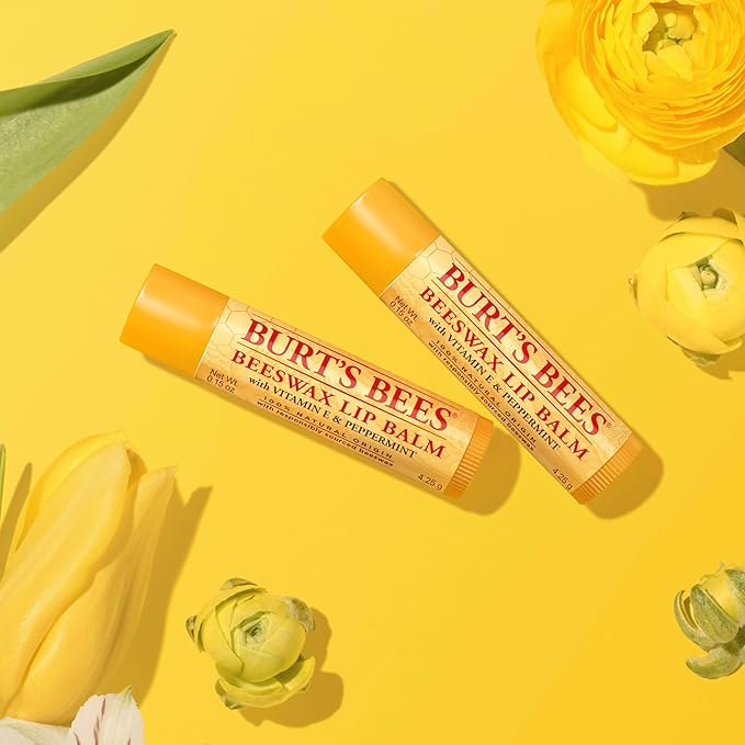 Burt's Bees Lip Balm Easter Basket Stuffers - Original Beeswax, Lip Moisturizer With Responsibly Sourced Beeswax, Tint-Free, Natural Conditioning Lip Treatment, 2 Tubes, 0.15 oz. (Pack of 2)-VivaGrace Women
