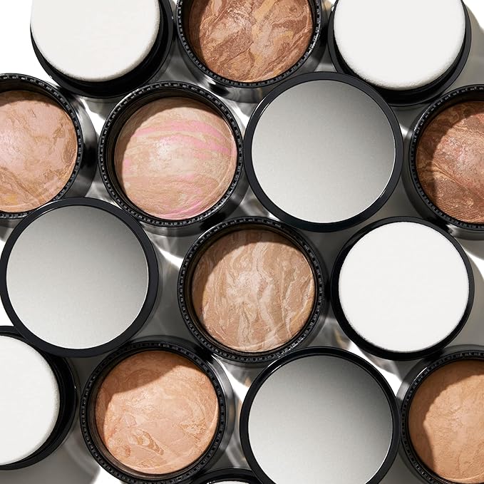 LAURA GELLER NEW YORK Award-Winning Baked Balance-n-Brighten To Go Travel Size Color Correcting Powder Foundation - Golden Medium - Buildable Light to Medium Coverage - Demi-Matte Natural-VivaGrace Women