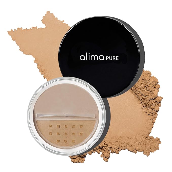 Alima Pure Matte Foundation Loose Mineral Powder Foundation Makeup, Loose Powder Makeup Oil Free Talc Free Powder, Natural Makeup Mineral Foundation Full Coverage Natural Foundation Powder .15 oz/4.5g-VivaGrace Women
