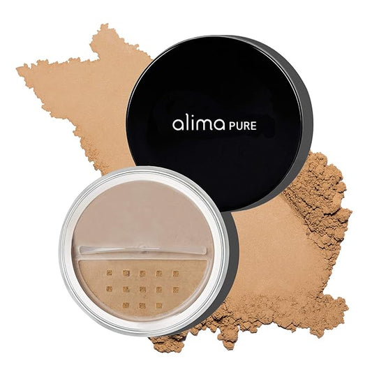 Alima Pure Matte Foundation Loose Mineral Powder Foundation Makeup, Loose Powder Makeup Oil Free Talc Free Powder, Natural Makeup Mineral Foundation Full Coverage Natural Foundation Powder .15 oz/4.5g-VivaGrace Women