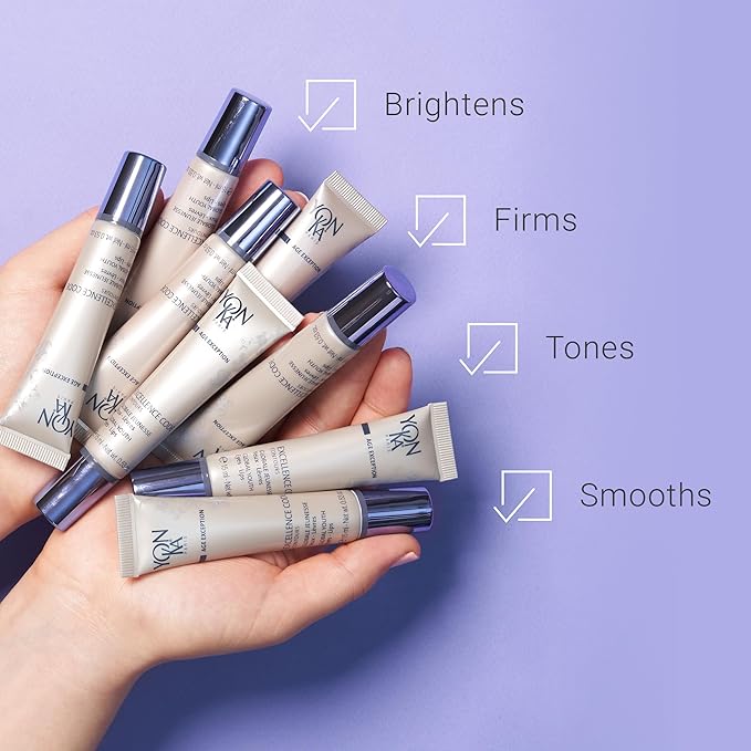 Yon-Ka Excellence Code Contours Eye Cream (15ml) Anti-Aging Eye and Lip Treatment with Hyaluronic Acid, Reduce Puffiness and Dark Circles, Paraben-Free-VivaGrace Women