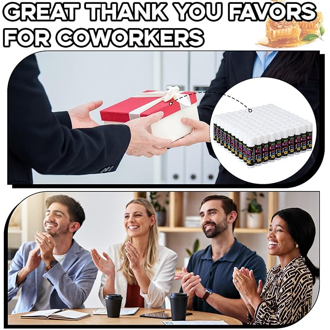 Dunzy 100 Pack Employee Appreciation Gifts Bulk Lip Balms Favors Bulk Small Thank You Gifts Team Appreciation Inspirational Gifts for Women Men Coworkers Staff Teachers Nurses Team-VivaGrace Women
