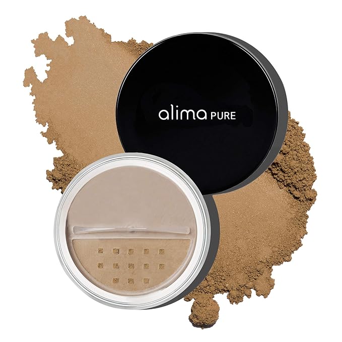 Alima Pure Matte Foundation Loose Mineral Powder Foundation Makeup, Loose Powder Makeup Oil Free Talc Free Powder, Natural Makeup Mineral Foundation Full Coverage Natural Foundation Powder .15 oz/4.5g-VivaGrace Women