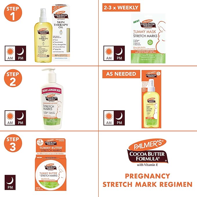 Palmer's Cocoa Butter Formula Massage Cream for Stretch Marks and Pregnancy Skin Care, 4.4 Ounces (Pack of 2)-VivaGrace Women