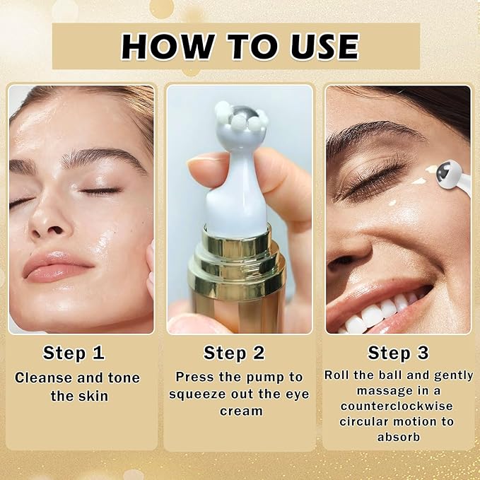 Eye Cream for Dark Circles Puffiness and Bags Eye Serum Eye Roller for Puffy Eyes Under Eye Cream for for Women Daily Skincare Crema Para Las Ojeras-VivaGrace Women