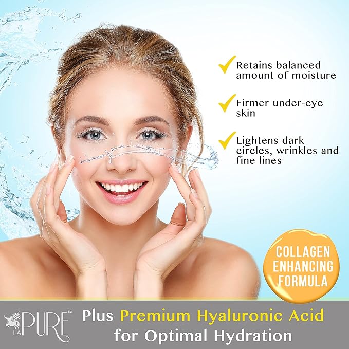 24K Gold Eye Treatment Masks - Under Eye Patches, Under Eye Bags Treatment, Eye Mask for Puffy Eyes, Anti-Wrinkle, Dark Circles, Gel Pads 15 Pairs-VivaGrace Women