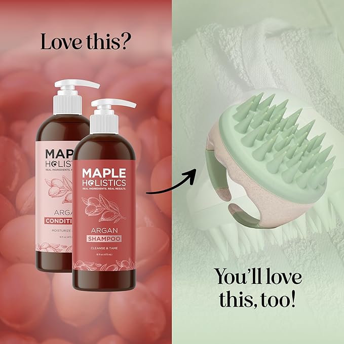 Argan Oil Shampoo and Conditioner for Dry Hair - Paraben and Sulfate Free Shampoo and Conditioner Set for Dry Hair Frizz Curl Care and Split Ends - Moisturizing Argan Shampoo and Conditioner Set-VivaGrace Women