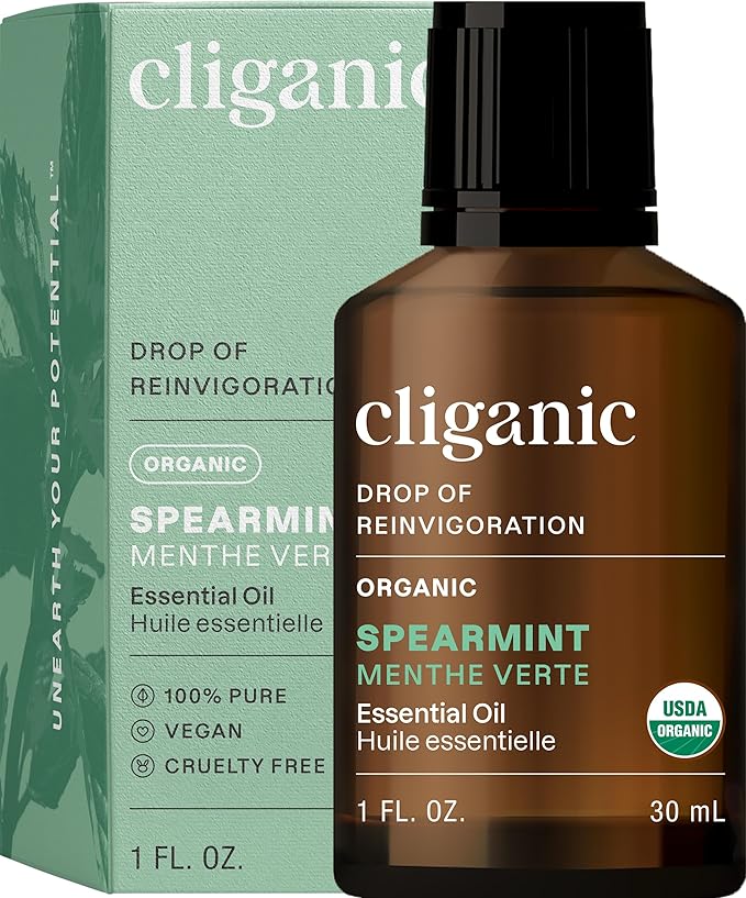 Cliganic Organic Spearmint Essential Oil, 1oz - 100% Pure Natural Undiluted, for Aromatherapy | Non-GMO-VivaGrace Women