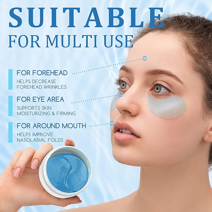 Under Eye Patches, Hyaluronic Acid Eye Mask, Collagen Eye Pads for Dark Circles, Eye Bags, Puffiness, Diminish Fine Lines and Wrinkles, Moisturize and Tighten Eye Skin for Men and Women-VivaGrace Women