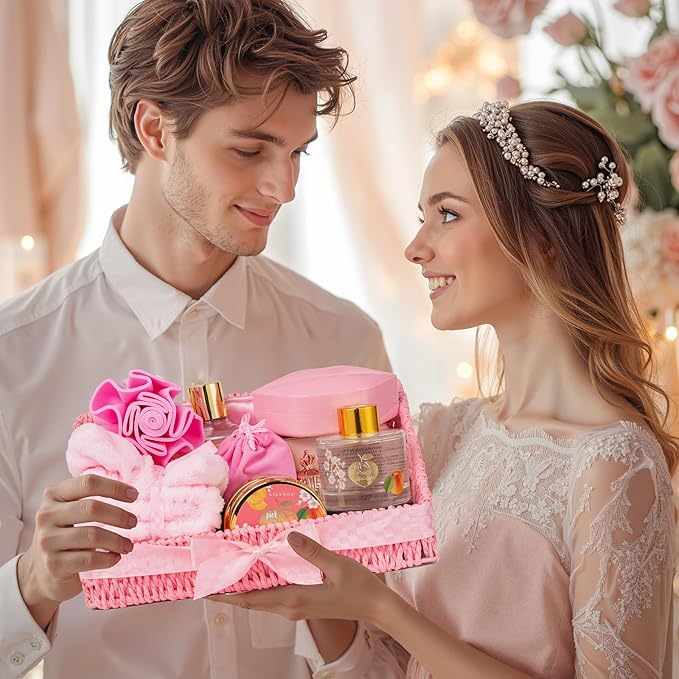 Mothers Day Gifts for Mom - 23-Piece Luxury Bath & Body Gift Basket for Women, Spa Kit for Her, Self Care Kit with Necklace, Diffuser & More | Perfect for Holiday, Christmas, Valentine's Day, Birthday-VivaGrace Women