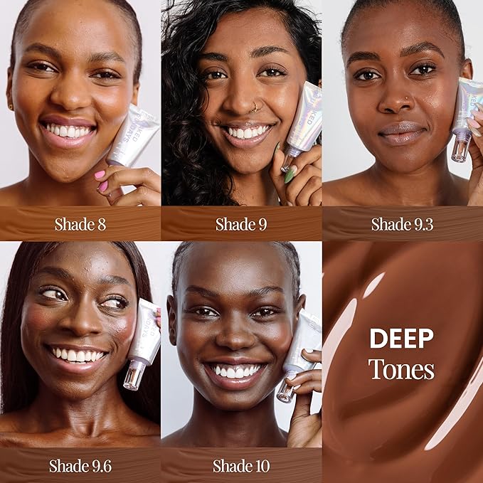 Naked Sundays BeautyScreen™ SPF 50 Mineral Peptide Foundation Tint – 2-in-1 Skin Tint & Mineral Sunscreen | Radiant, Buildable Coverage, Acne-Safe, Infused with Peptides (9.3 Rich Deep, 1.01 oz)-VivaGrace Women