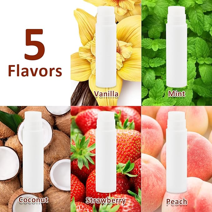 DMSKY Lip Balm Bulk Unlabeled 200 Pack, Natural Ingredients Vitamin E Shea Butter, Custom Chapstick Bulk For Party Favors & Wedding Favors-VivaGrace Women