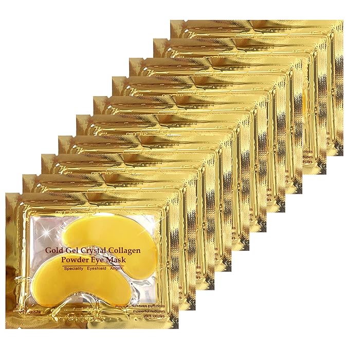 Under Eye Patches - 30 Pairs 24K Gold Moisturizing Under Eye Mask, Anti Aging Collagen Eye Masks Skincare Eye Patches for Puffy Eyes and Dark Circles, Gold-VivaGrace Women