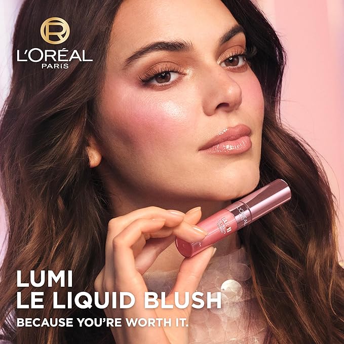 L'Oreal Paris True Match Lumi Le Liquid Blush, Intense Lightweight Blush Formula With Liquid Pigments, Dewy Bright Pink, 0.33 Fl Oz-VivaGrace Women
