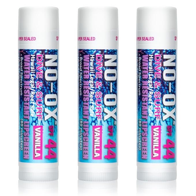 Moisturizing SPF 44 Lip Balm - Spf Lip Balm with Vitamin E | Broad Spectrum | Moisturizing | Vegan | Water Resistant Vanilla Flavor | 0.15 oz | 3 Pack-VivaGrace Women