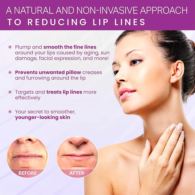 Furlesse Lip-Sticks Wrinkle Patches, Overnight Anti-Wrinkle Patches for Smile Lines, Fine Lines, and Expression Lines, Non-invasive Lip Patches, Anti-aging Skincare, 120 Patches, 30-Day Use-VivaGrace Women