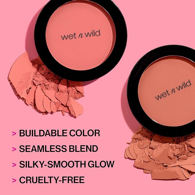 wet n wild Color Icon Blush, Effortless Glow & Seamless Blend infused with Luxuriously Smooth Jojoba Oil, Sheer Finish with a Matte Natural Glow, Cruelty-Free & Vegan - Nudist Society(Packaged)-VivaGrace Women