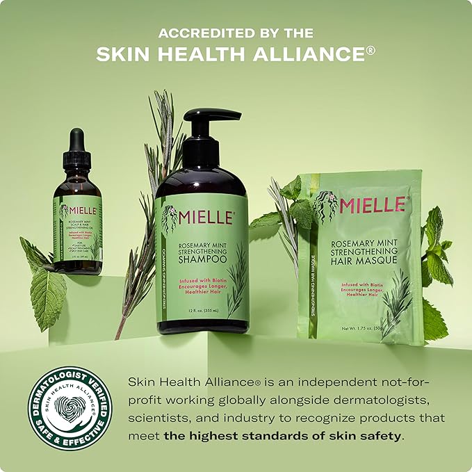 Mielle Organics Rosemary Mint Strengthening Leave In Conditioner for Curly Hair - Hydrating Hair Moisturizer Infused with Biotin to Soften, Protect & Boost Shine (12 Oz)-VivaGrace Women
