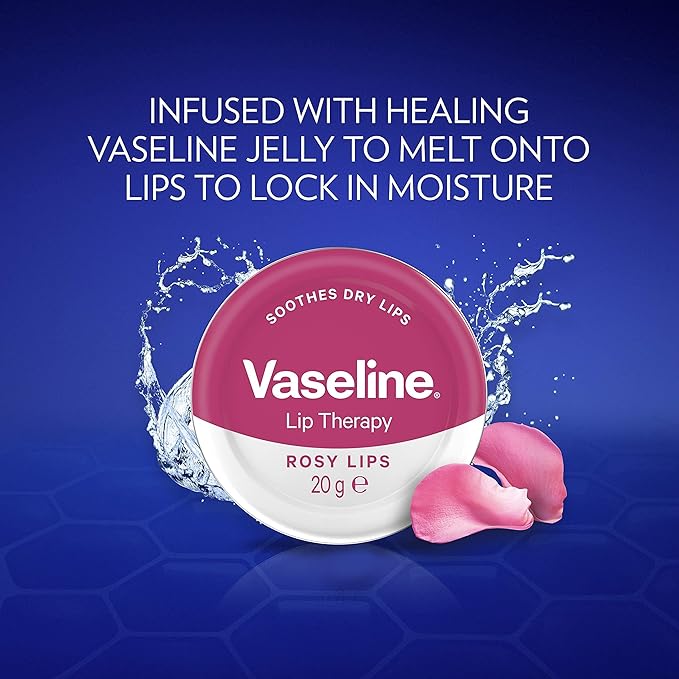 VASELINE Lip Therapy Rosy Lips with Rose & Almond Oil 20g/ 0.70 oz.-VivaGrace Women