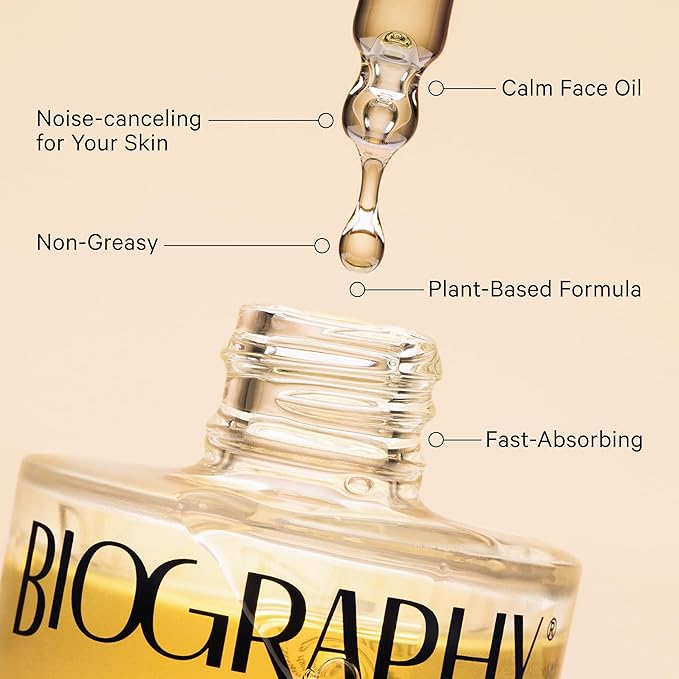 Biography Long June Quieting Face Oil, 30ml - Natural Smoothing & Clarifying Dry Oil. Clarifying, Moisturizing & Hydrating Beauty Facial Oil for Women w/Camellia, Vitamin E & Marula-VivaGrace Women