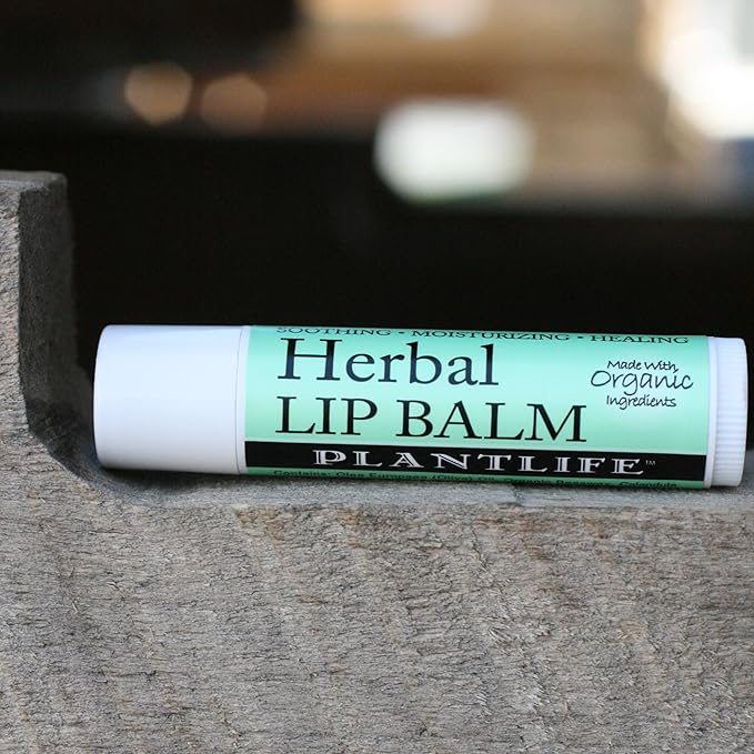 Plantlife Herbal Lip Balm - Organic Lip Balm Made with Beeswax, Calendula & Chamomile - Soothing Lip Balm for Chapped Lips - Helps Moisturize Lips & Works on Minor Cuts & Scrapes - Made in California-VivaGrace Women