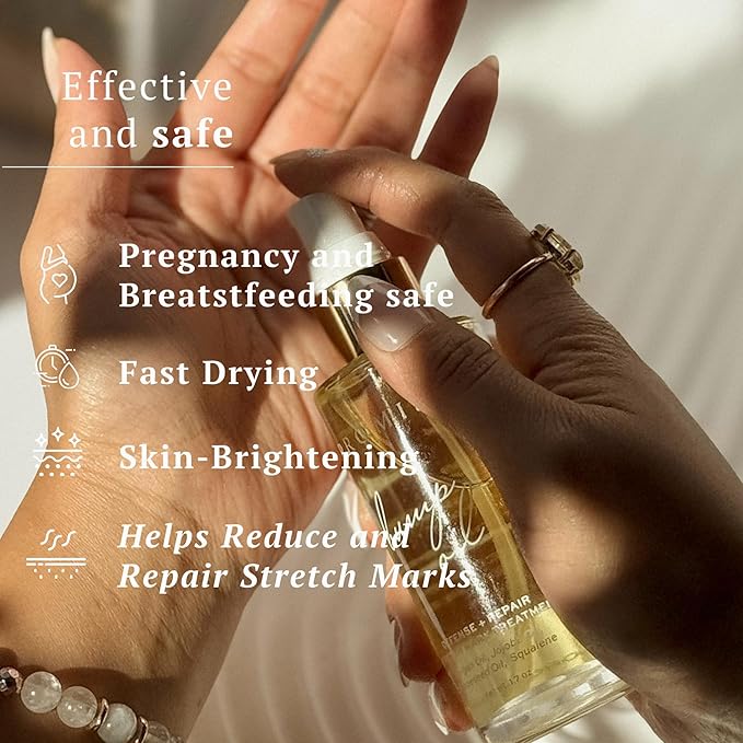 Promise Stretch Mark Prevention Bump Oil, Defense + Repair, Clean Pregnancy Skincare, Non-Toxic, Pregnancy Belly Oil, Vegan, Fast Drying-VivaGrace Women