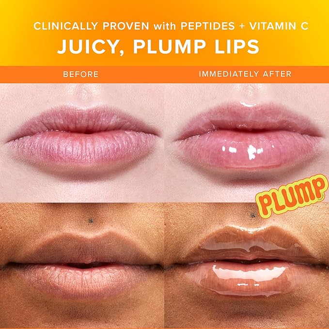 Farmacy Peptide Lip Balm - Lip Smoothie Hydrating Lip Balm with Vitamin C to Visibly Plump + Smooth Lip Lines - Nourishing Lip Treatment with a High-Gloss Finish - Mango (10g)-VivaGrace Women