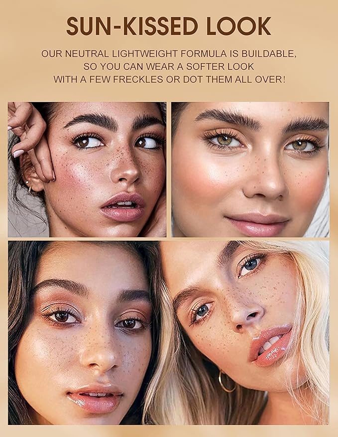 AKARY Freckle Pen Professional Lifelike Face Concealer Point Out Natural Waterproof Longlasting Soft Artificial Freckles Fine Makeup Freckle Pen Life Face Decoration (#03 Chestnut)-VivaGrace Women