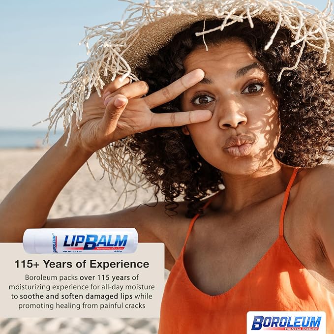 Natural Lip Balm by Boroleum | Best Chapped Lip Moisturizer for Dry Cracked Lips | All Natural Ingredients for Men Women and Kids | 4.25 gr. Tubes, 2 Lip Balms Per Pack-VivaGrace Women