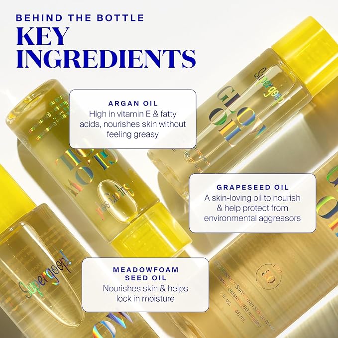 Supergoop! x The Summer I Turned Pretty Summer Glow-Up SPF Set - Includes Glowscreen SPF 40, Glow Oil SPF 50 & Butterfly Hair Clip-VivaGrace Women