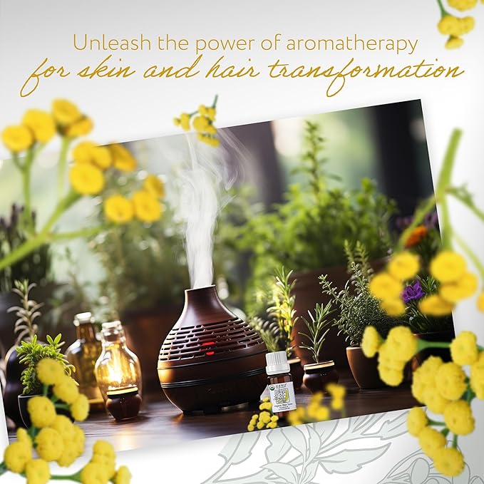 HBNO USDA Certified Organic Blue Tansy Essential Oil - 1/3 OZ (10 ml) Travel Size - Perfect for Aromatherapy, DIY, Candle Making, Soap Making, Diffusers - Blue Tansy Essential Oils-VivaGrace Women