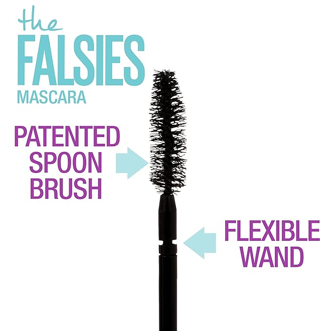 Maybelline Volum' Express The Falsies Washable Fiber Mascara, Volumizing and Separating Make Up Formula, Brownish Black, 1 Count