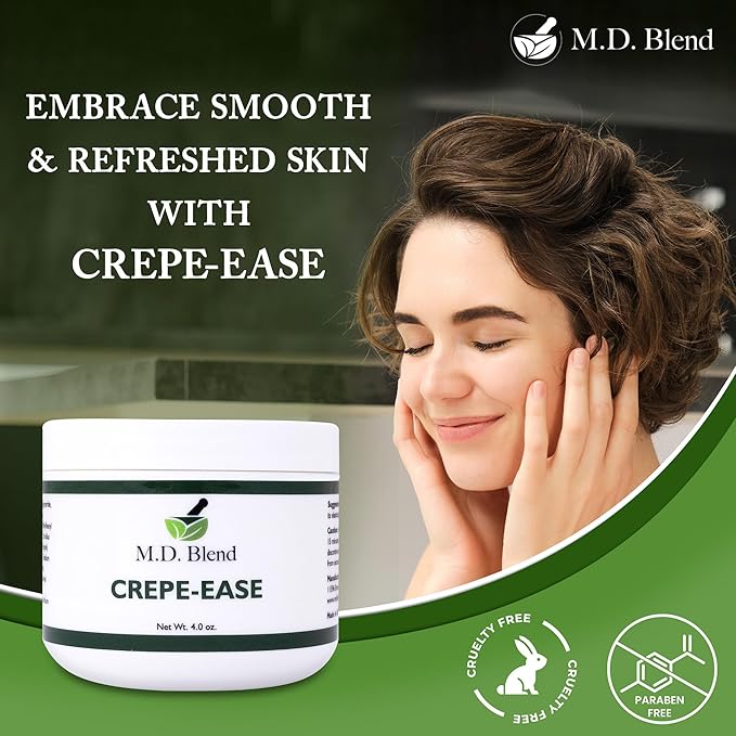 Crepe-Ease - Fragrance Free, Deeply Hydrating Moisturizer Body Butter for Smooth, Firm, Youthful Skin - Powerful Repair Complex with Hyaluronic Acid and Ceramides for Crepey Skin - 4 oz-VivaGrace Women