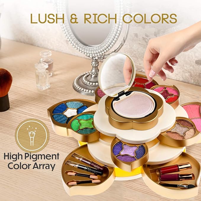 All In One Makeup Gift Kit for Woman and Teens | Makeup Flower Set with Eyeshadow Palette-VivaGrace Women