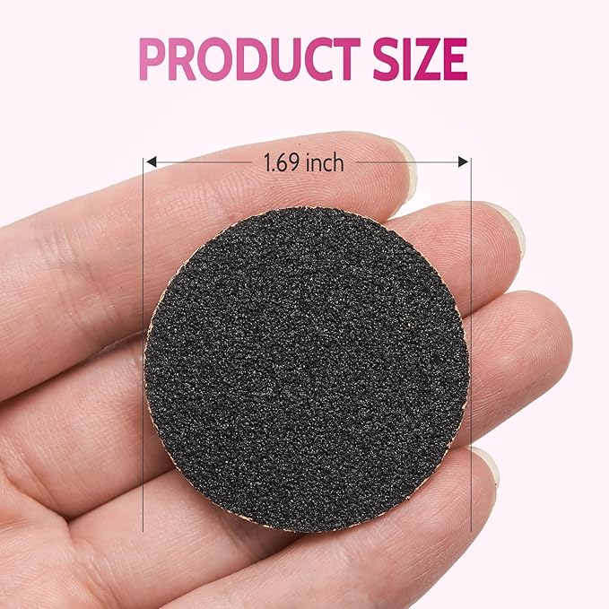 60pcs Replaceable Sandpaper Refill Discs for Electric Foot Callus Remover Hard Dry Dead Skin Remova(120 Grit 30pcs and 80 Grit 30pcs)-VivaGrace Women