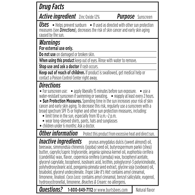 Burt’s Bees SPF 30 Lip Balm Mothers Day Gifts for Mom, Island Getaway - Coco Loco, Beaches & Cream, Tropic Like It's Hot, Water-Resistant Sun Care, Natural Origin Lip Treatment, 3 Tubes, 0.15 oz-VivaGrace Women