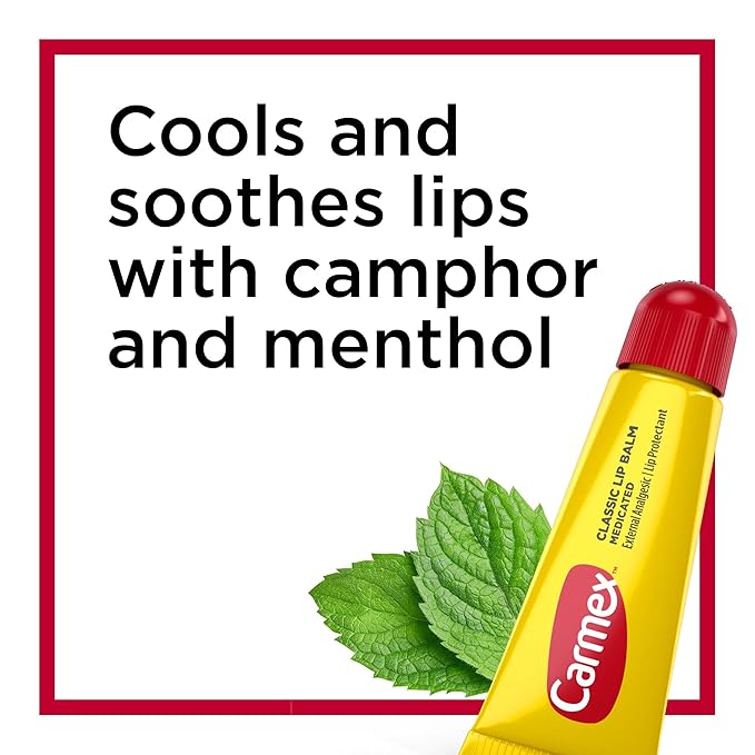 Carmex Medicated Lip Balm Tubes, Lip Moisturizer for Dry, Chapped Lips, 0.35 OZ - (6 Packs of 3)-VivaGrace Women
