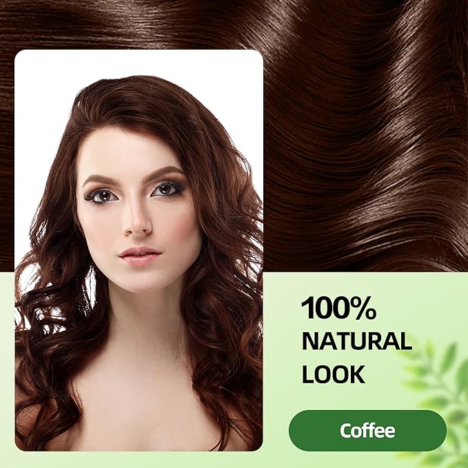 Hair Dye Shampoo 3 in 1 for Gray Hair Coverage, Argan nut Natural Shampoo Hair Dye for Women & Men/Ammonia-Free 500ml(Coffee)-VivaGrace Women