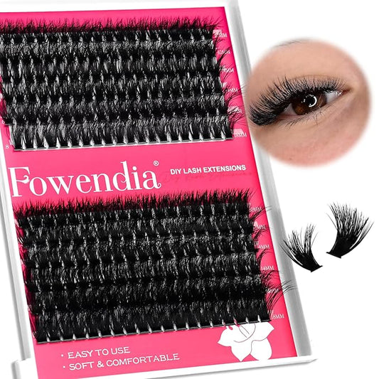 Fluffy Individual Lash Clusters 60D 80D D Curl Eyelash Extensions 10-18mm Wispy DIY Lash Extension Thick Volume False Eyelashes for Beginners