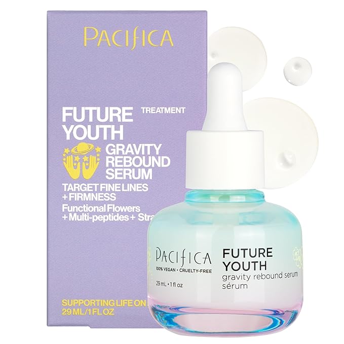 Pacifica Future Youth Gravity Rebound Face Serum – Multi-Peptide Firming Facial Serum for Fine Lines, Anti-Aging & Elasticity Vegan & Cruelty-Free Dermatologist Tested-VivaGrace Women