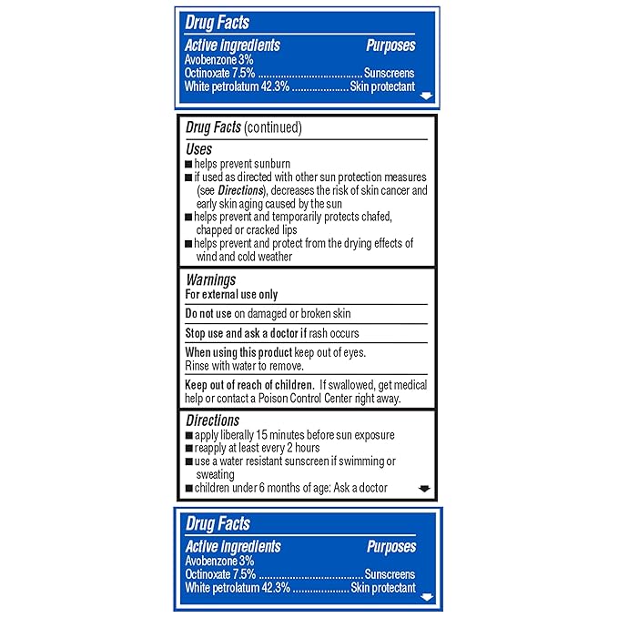 ChapStick Moisturizer Original Lip Balm Tubes, SPF 15 and Skin Protectant - 0.15 Oz (Pack of 3)-VivaGrace Women