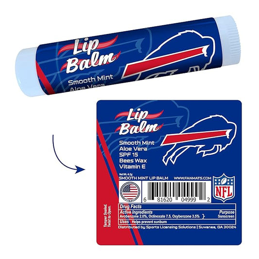 FANMATS 34618 Buffalo Bills Smooth Mint SPF 15 Lip Balm-VivaGrace Women