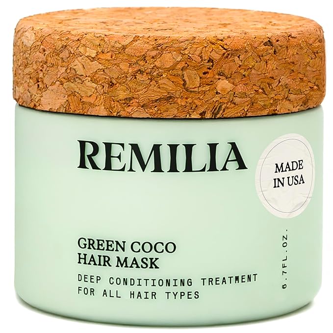Remilia Hair Mask for Damaged Hair - Rice Protein Treatment - Deep Conditioning Mask, Volumizing & Repairing, Vegan, Made in USA 6.7 fl oz-VivaGrace Women