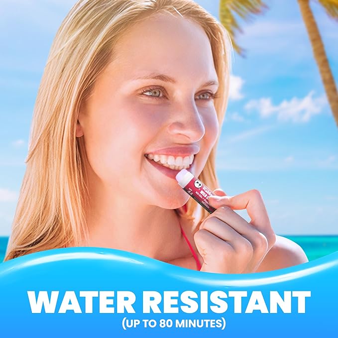Rubber Ducky | Lip Sunscreen, Lip Balm with SPF 44, Water Resistant Sunscreen Lip Balm | Vegan, Untinted, Cherry Flavor, with Vitamin E | All Season - Broad Spectrum Sunscreen for Lips-VivaGrace Women