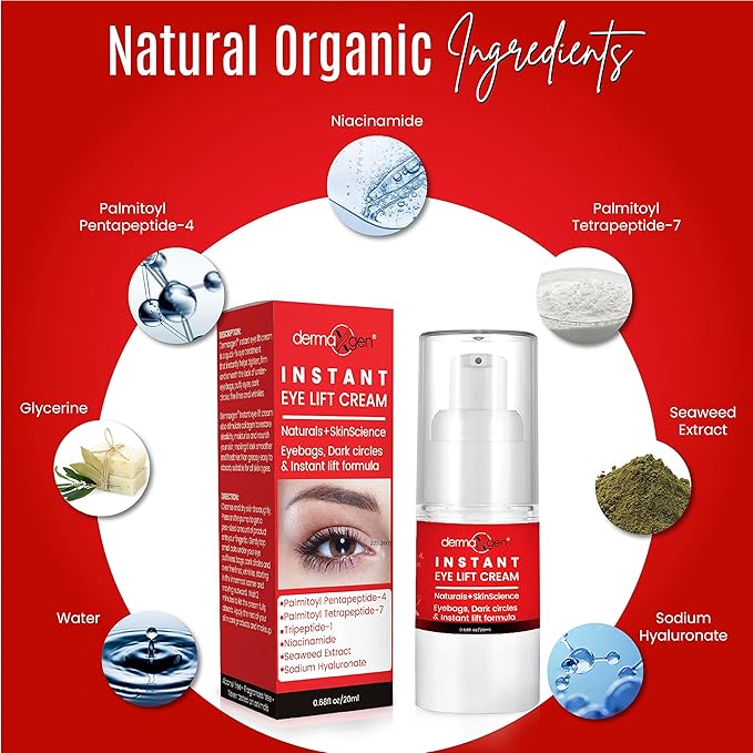 Rapid Reduction Eye Cream - Eye Cream Anti Aging Treatment for Dark Circles - Instant Under Eye Cream - Advanced Peptide Skin Tightening Formula - Instantly Removes Puffiness Wrinkles 20ml-VivaGrace Women
