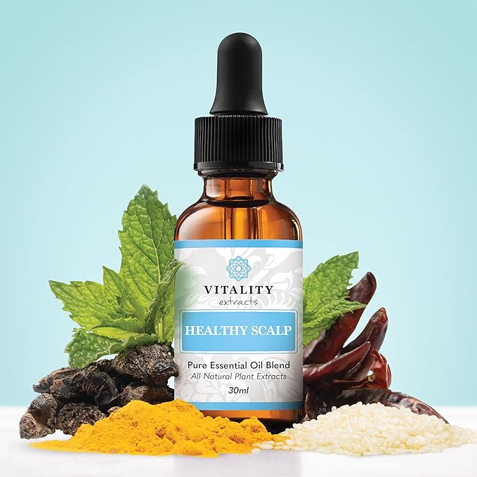 Vitality Extracts Healthy Scalp Essential Oil Blend - 30ml, Cleanse, Hair Growth, Amla Oil, Ayurvedic, Hair Repair, Strengthening, Rejuvenate, Luster & Shine-VivaGrace Women