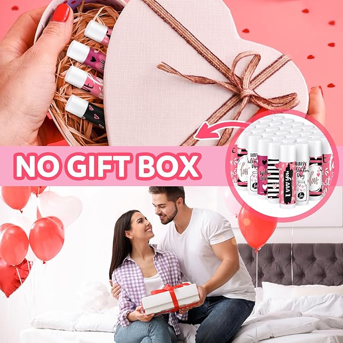 Dunzy 50 Pcs Thank You Gift Lip Balm Bulk Baby Shower Party Favors Bridal Shower Favor Lip Care with Assorted Fruit Flavors Thank You Lipstick for Guest Basket Gift Stuffer (Heart)-VivaGrace Women