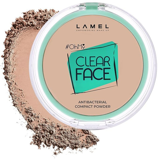 Lamel OhMy Clear Face Powder - Light Natural Coverage & Suet Control - Cruelty Free - Sand Beige N.405-VivaGrace Women