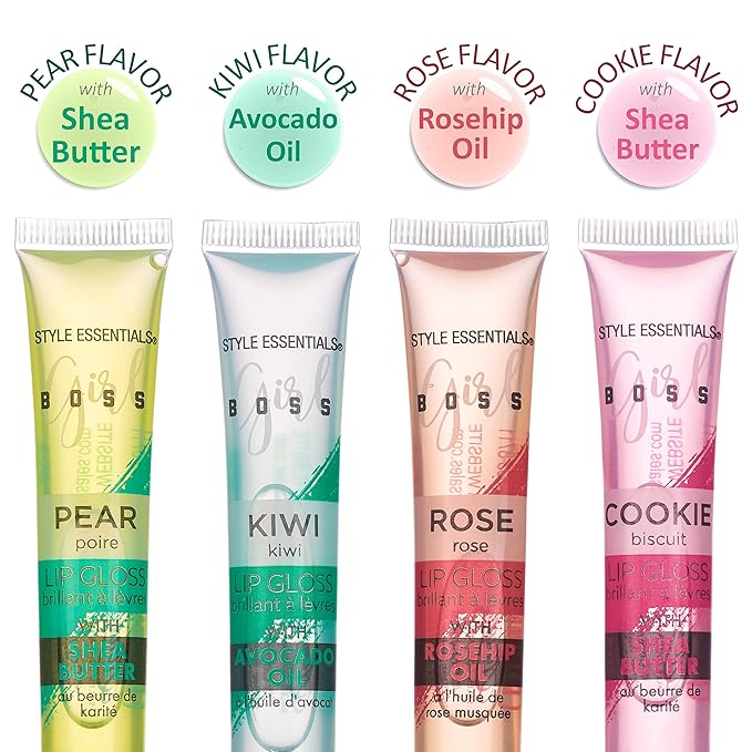 Expressions 12pc Lip Gloss Lip Oil Collection – Lip Gloss Tubes with Essential Oils, Moisturizing, Hydrating Lip Glosses, Lip Glow Oil, Hydrating Lip Balm-VivaGrace Women