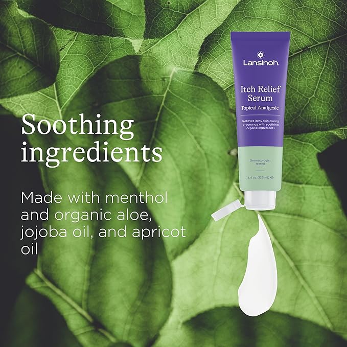 Lansinoh Anti-Itch Serum for Pregnant Moms, Skin Care & Itch Relief Lotion, Safe for First Trimester, Pregnancy Essentials, 4.4 Ounces-VivaGrace Women